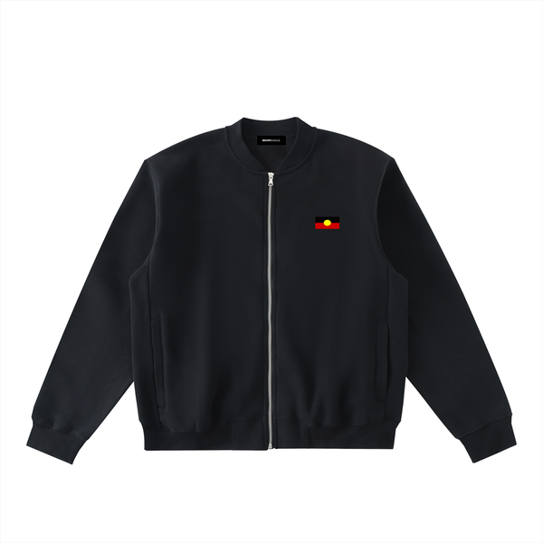 Port Lincoln Zip-Up Fleeced Varsity Jacket