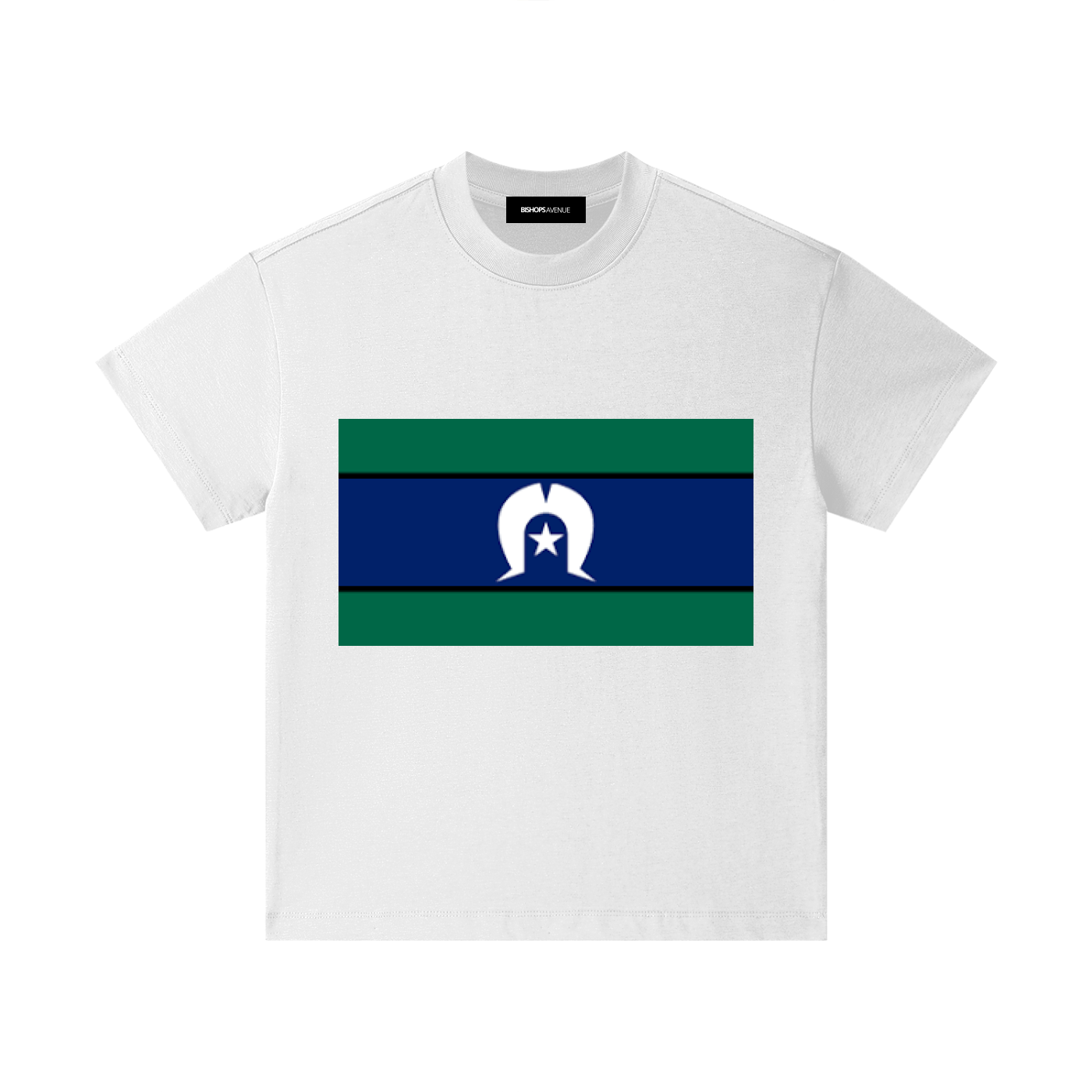 Torres Strait Island Large Flag Pure Cotton Essential Kids T-Shirt