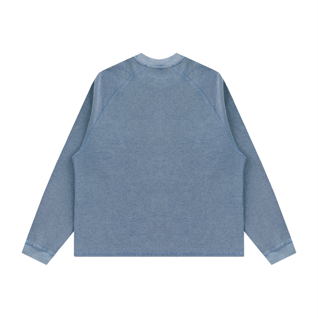 Natty Unisex Vintage Wash Boxy  Waffle T-Shirt