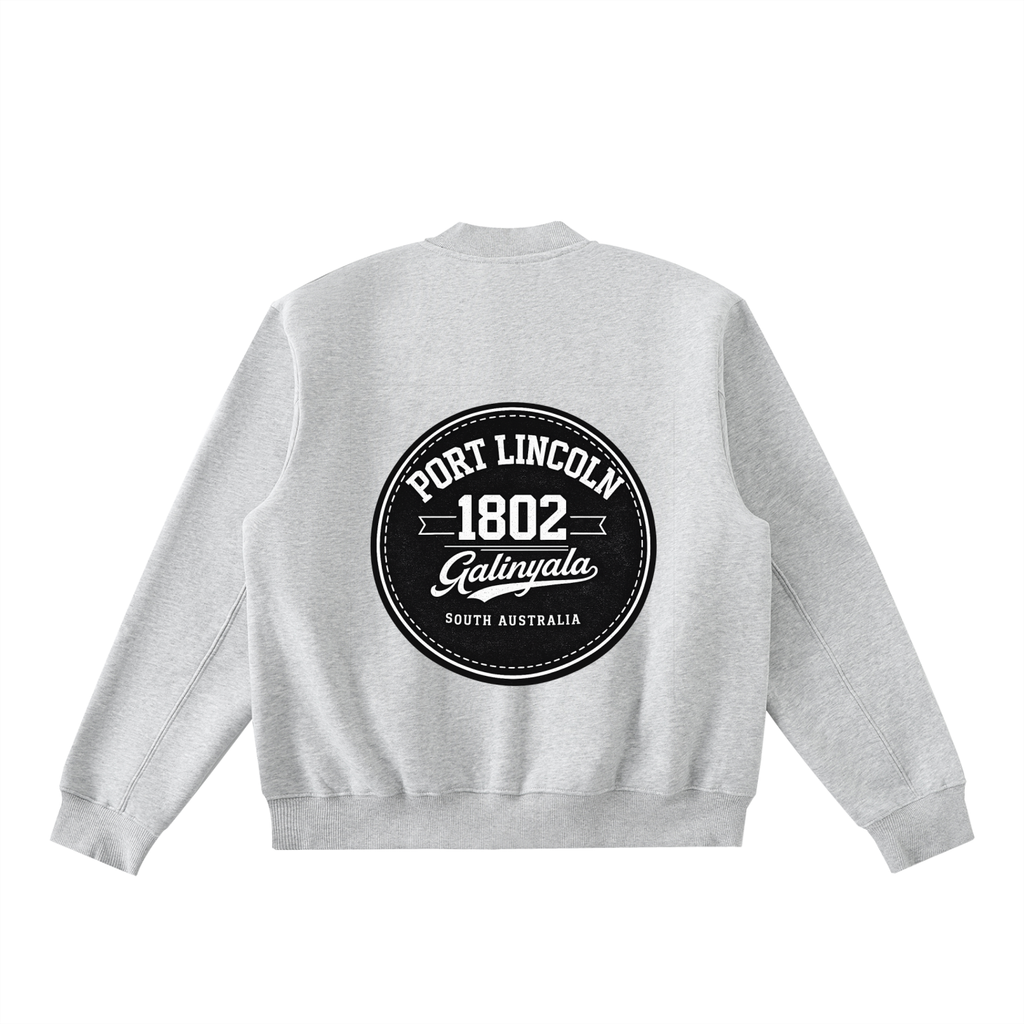 Port Lincoln Zip-Up Fleeced Varsity Jacket