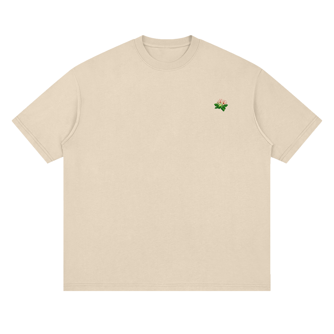 VESI FLOWER Loose Drop Shoulder T-Shirt