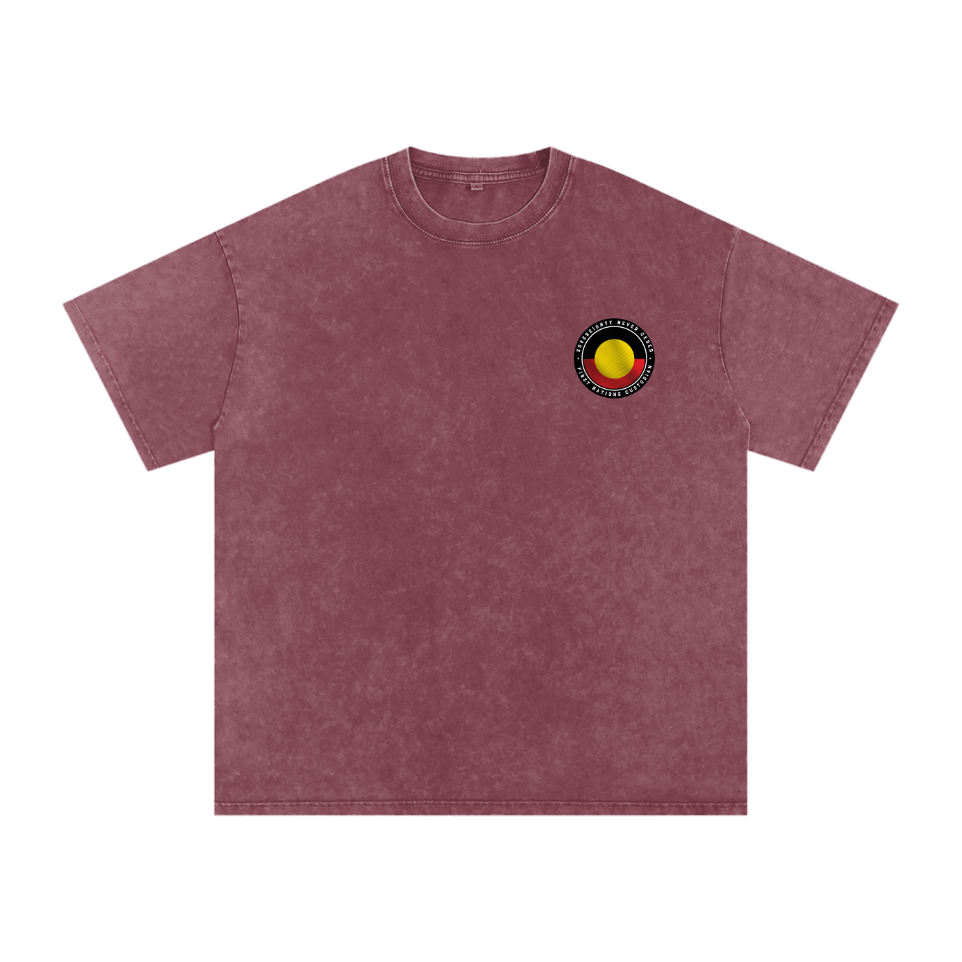 NEVER CEDED - BASE Snow Washed Oversized Cotton T-Shirt