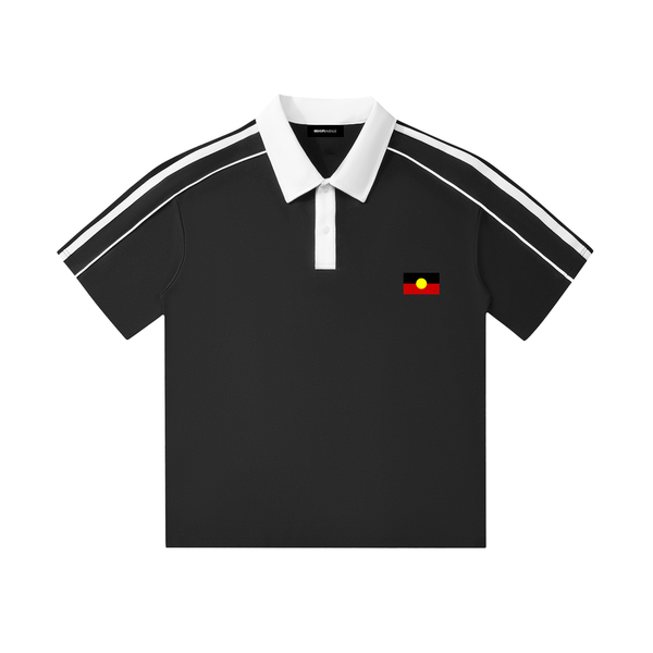 Deadly Contrast Collar Short-Sleeve Polo Shirt
