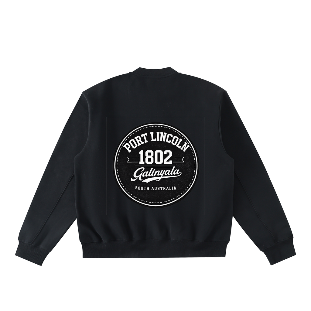 Port Lincoln Zip-Up Fleeced Varsity Jacket