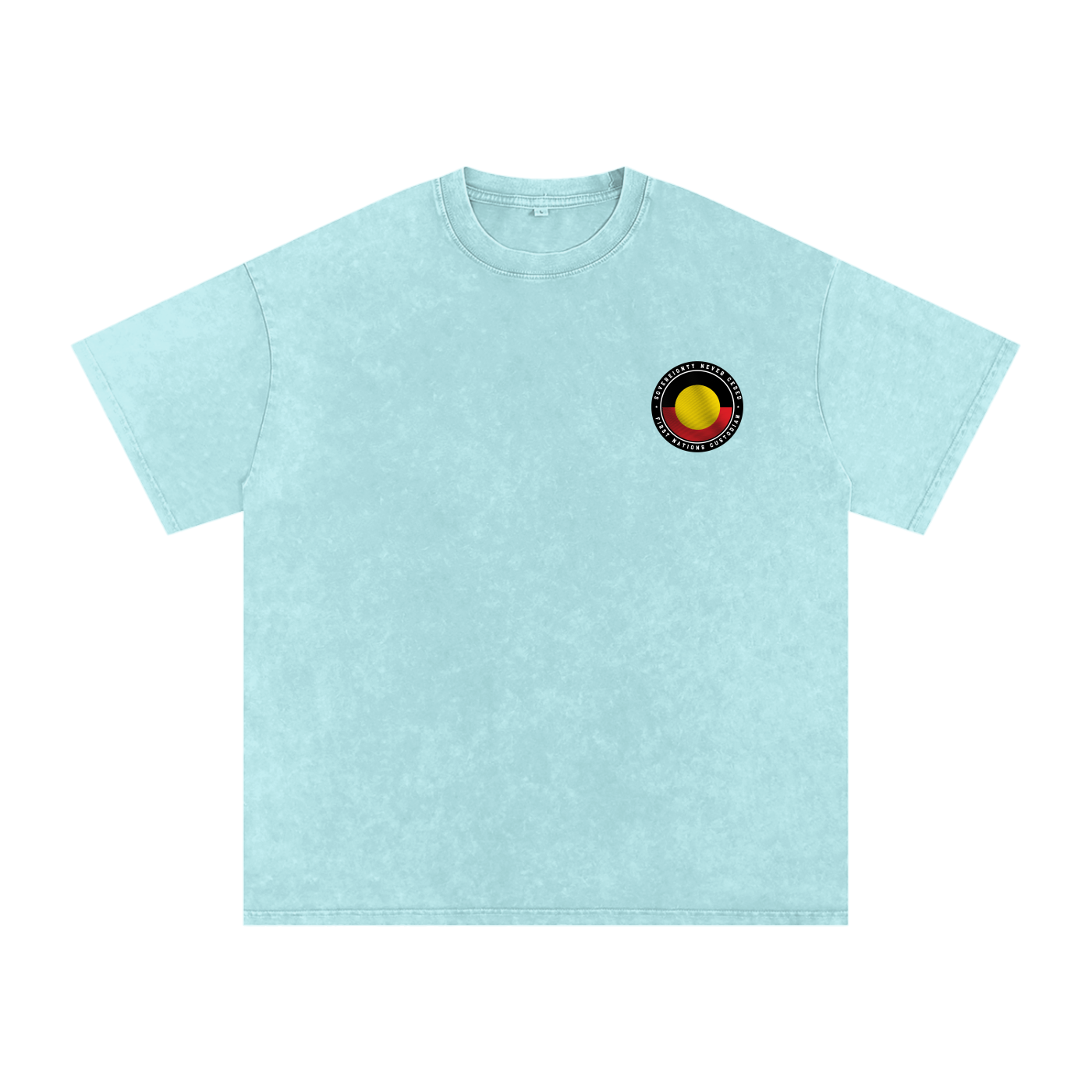 NEVER CEDED - BASE Snow Washed Oversized Cotton T-Shirt