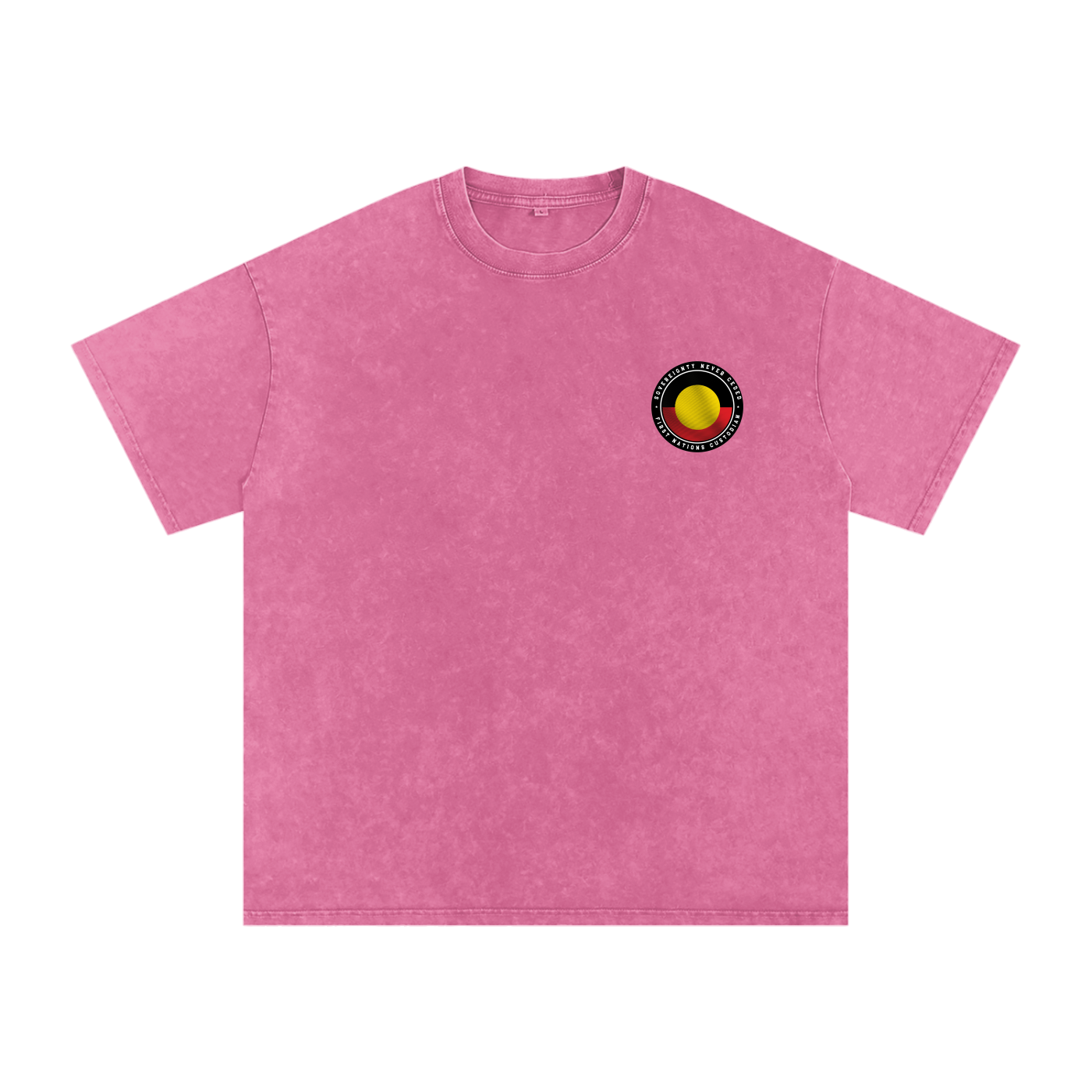 NEVER CEDED - BASE Snow Washed Oversized Cotton T-Shirt