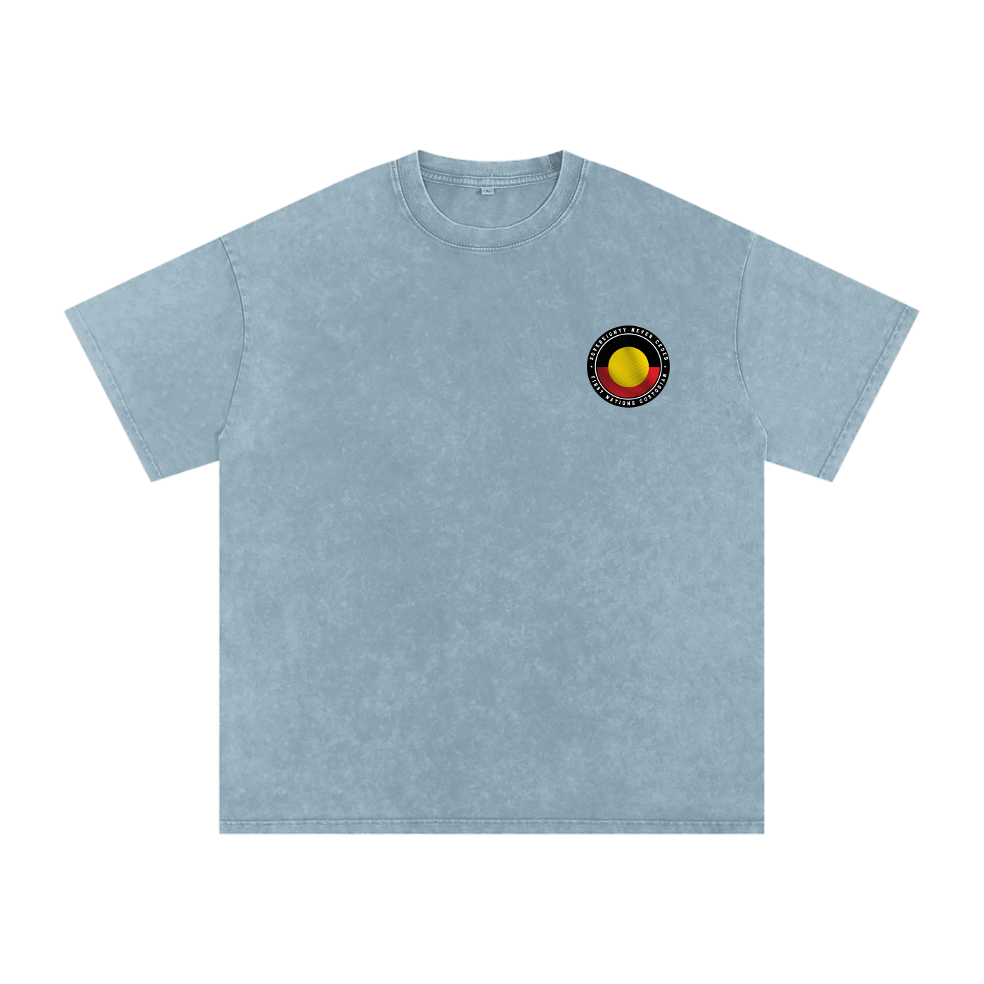 NEVER CEDED - BASE Snow Washed Oversized Cotton T-Shirt