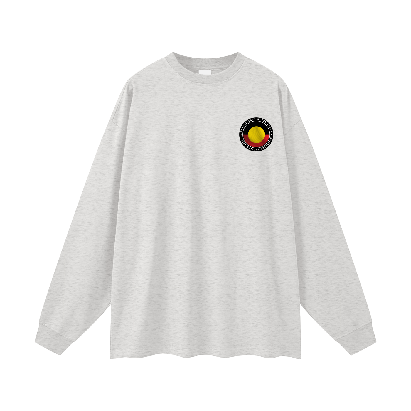 NEVER CEDED Oversized Unisex Long Sleeve T-Shirt