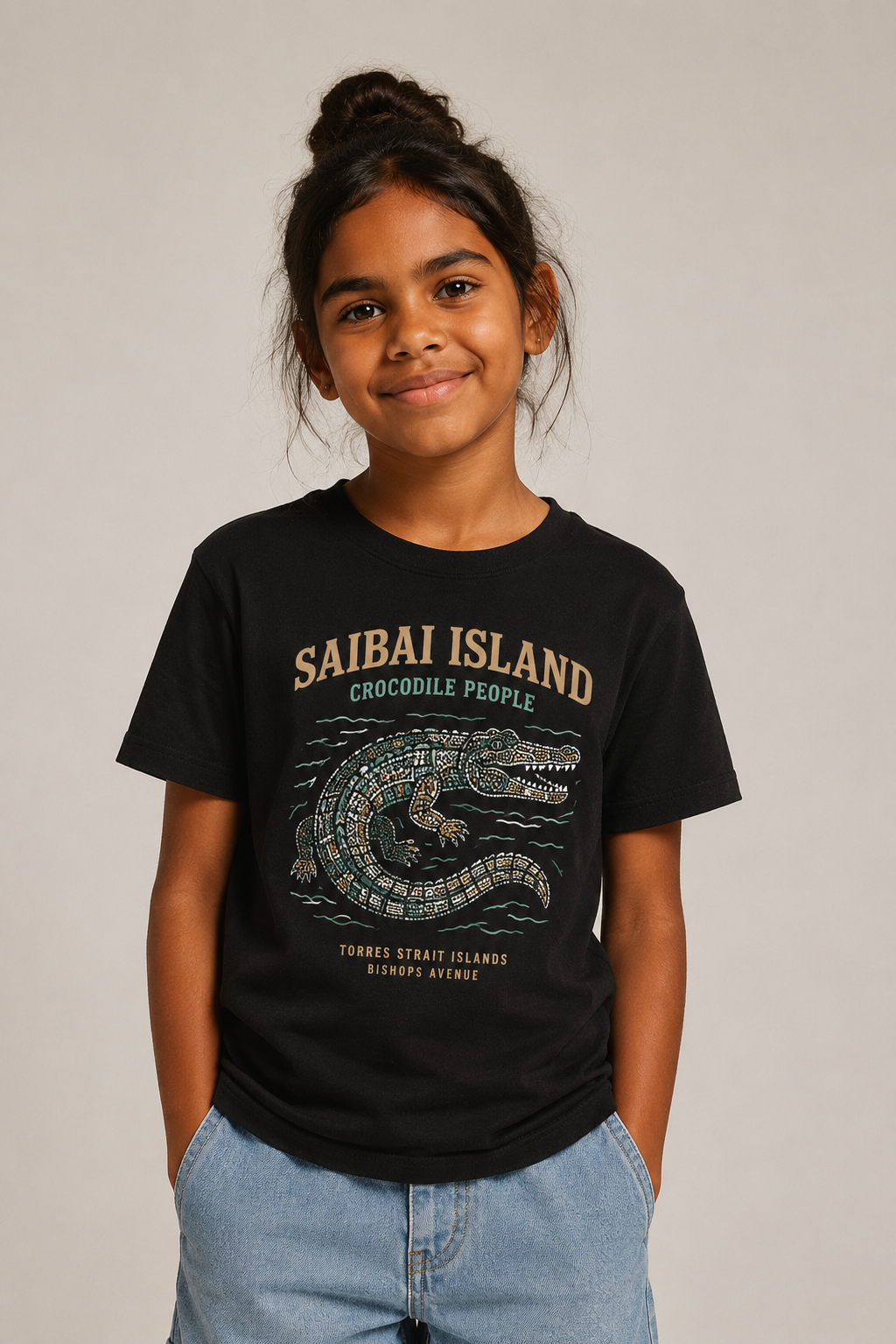 Saibai Croc Essential Kids T-Shirt
